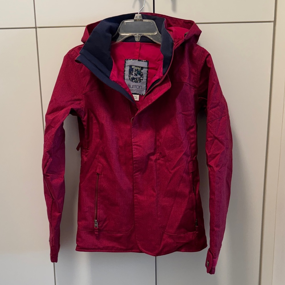 Burton Burgundy Hooded Ski Jacket